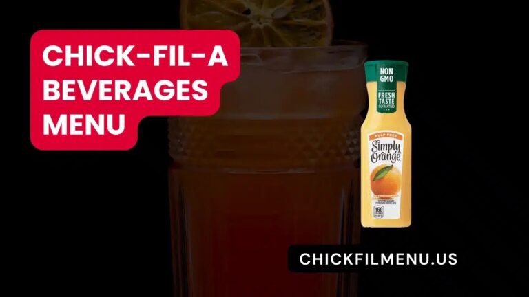 Chick-fil-A Beverages Menu